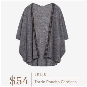 Stitch Fix l Le Lis Torrin Poncho Cardigan, Medium